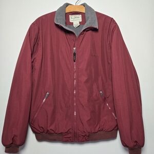 L.L. Bean Vintage Jacket Medium Men's Burgundy Windbreaker